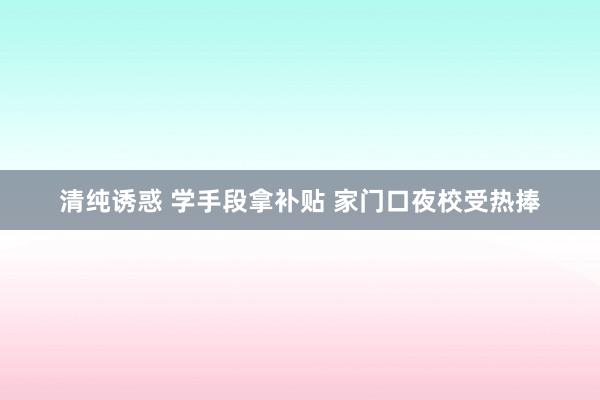 清纯诱惑 学手段拿补贴 家门口夜校受热捧