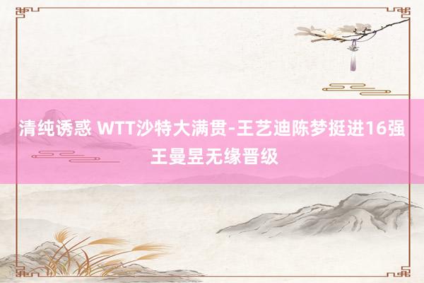 清纯诱惑 WTT沙特大满贯-王艺迪陈梦挺进16强 王曼昱无缘晋级