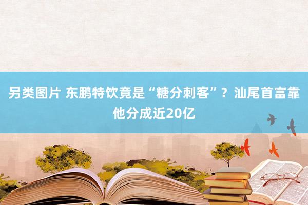 另类图片 东鹏特饮竟是“糖分刺客”？汕尾首富靠他分成近20亿