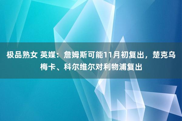 极品熟女 英媒：詹姆斯可能11月初复出，楚克乌梅卡、科尔维尔对利物浦复出