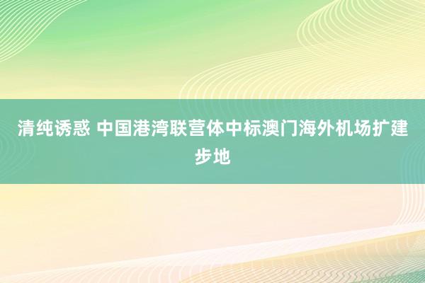 清纯诱惑 中国港湾联营体中标澳门海外机场扩建步地