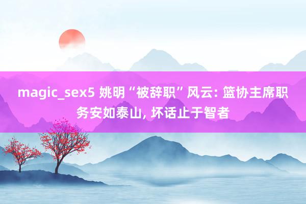 magic_sex5 姚明“被辞职”风云: 篮协主席职务安如泰山， 坏话止于智者