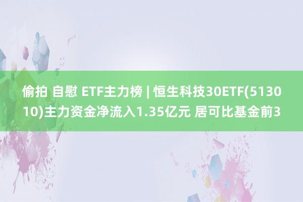 偷拍 自慰 ETF主力榜 | 恒生科技30ETF(513010)主力资金净流入1.35亿元 居可比基金前3